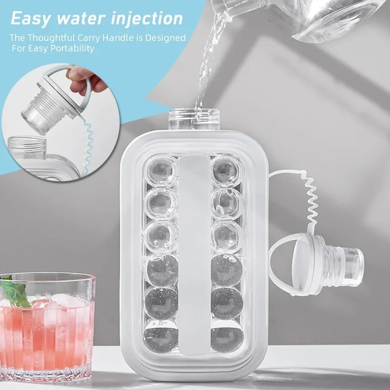 2 en 1 de silicona para hacer bolas de hielo, molde creativo para cubitos de hielo, aparatos de cocina para Bar