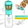 Botella portable de agua y comida para animales