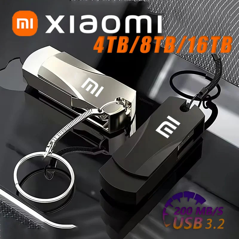 Pendrive XIAOMI 16TB, 8TB, 4TB. USB 3.2 High-Speed File Transfer  Waterproof